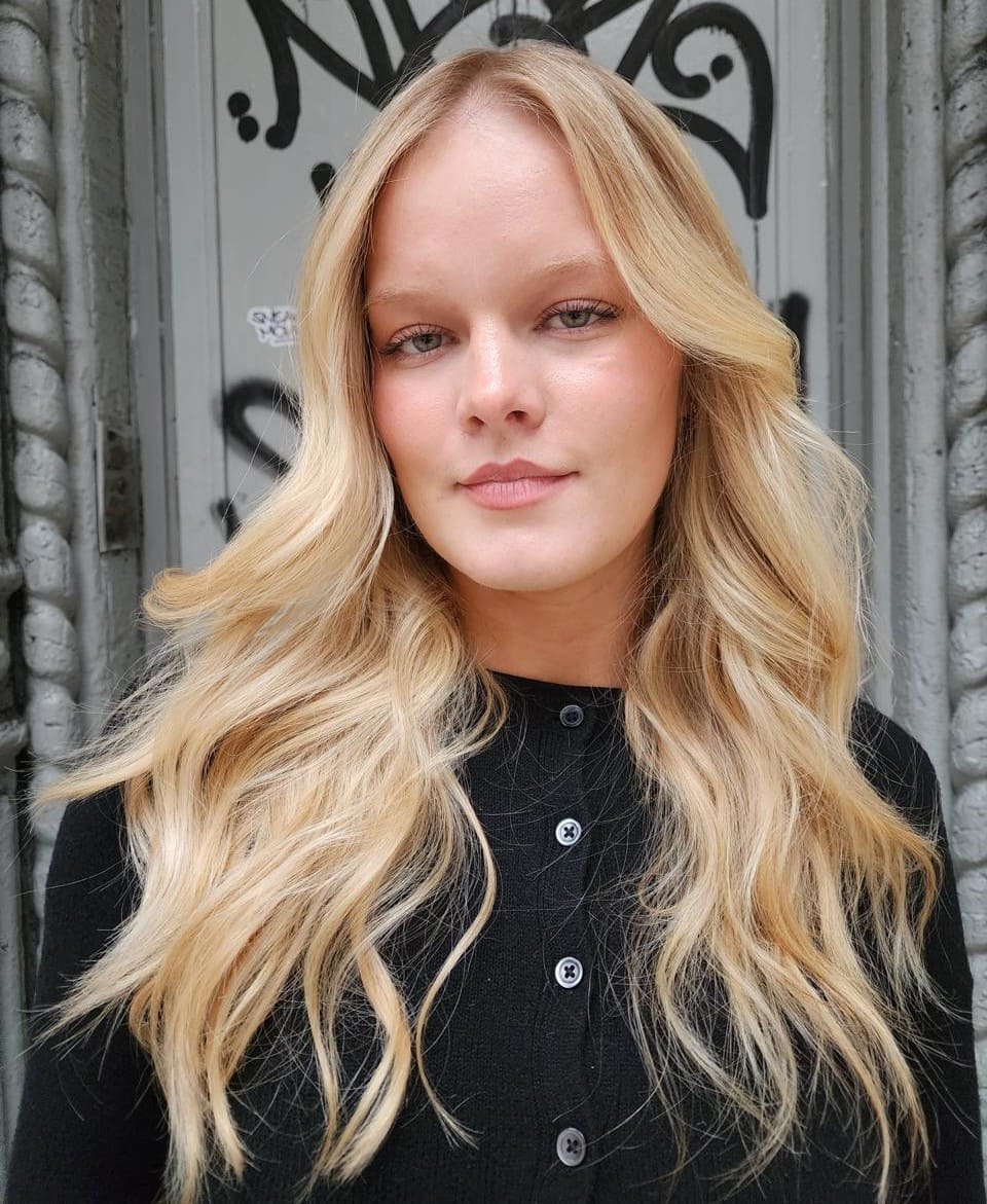 Full head highlights balayage