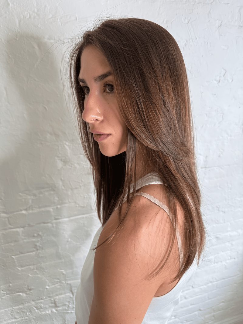 Healthy ends after a precision trim at Williamsburg Salon